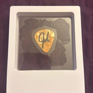 Josh Farro from Paramore Signed Guitar Pick with frame